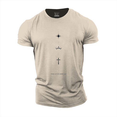 Men's Come Let Us Adore Him Cotton T-Shirt